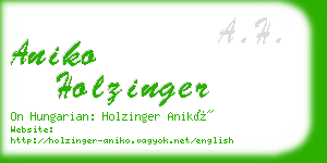 aniko holzinger business card